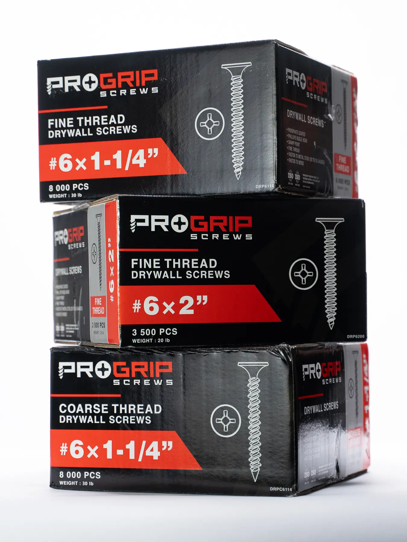 Stacked PROGRIP screw boxes